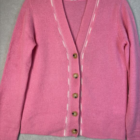 Veronica Beard Arta Cardigan Womens XS 100% Cashmere Button Up Pink Soft Classy - Picture 3 of 7